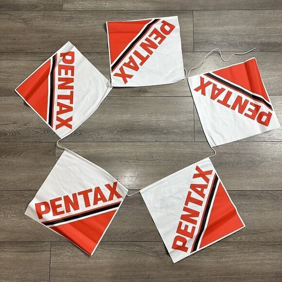 Vintage Pentax Advertising String Banner Flag Set vinyl - Picture 1 of 4